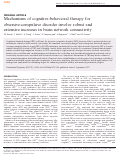 Cover page: Mechanisms of cognitive-behavioral therapy for obsessive-compulsive disorder involve robust and extensive increases in brain network connectivity