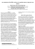 Cover page: An examination of the ERP correlates of recognition memory using state-trace analysis.