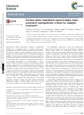 Cover page: Surface water retardation around single-chain polymeric nanoparticles: critical for catalytic function?