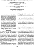 Cover page: Quantitative Models of Human-Human Conversational Grounding Processes