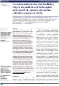 Cover page: Recommendations for standardizing biopsy acquisition and histological assessment of immune checkpoint inhibitor-associated colitis