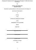 Cover page: Changing fire regimes and fire management strategies in California’s diverse ecosystems