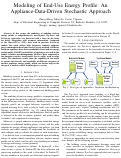 Cover page: Modeling of End-Use Energy Profile: An Appliance-Data-Driven Stochastic Approach