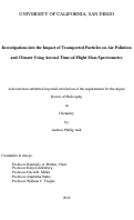 Cover page: Investigations into the impact of transported particles on air pollution and climate using aerosol time-of-flight mass spectrometry