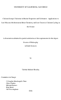 Cover page: Calcium Isotopic Variation in Marine Evaporites and Carbonates:  Applications to Late Miocene Mediterranean Brine Chemistry and Late Cenozoic Calcium Cycling in the Oceans