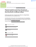 Cover page: Physical symptoms and sleep disturbances activate coping strategies among HIV-infected Asian Americans: a pathway analysis