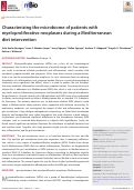 Cover page: Characterizing the microbiome of patients with myeloproliferative neoplasms during a Mediterranean diet intervention