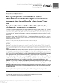 Cover page: Primary care provider adherence to an alert for intensification of diabetes blood pressure medications before and after the addition of a “chart closure” hard stop