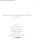 Cover page: The sound of timbre reigns: Auditory sequence discrimination in 3–5-year-old children