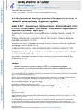 Cover page: Baseline structural imaging correlates of treatment outcomes in semantic variant primary progressive aphasia