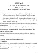 Cover page of Promoting Public Health with GIS