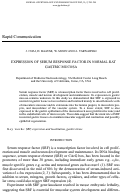 Cover page: Expression of serum response factor in normal rat gastric mucosa.