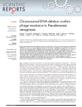 Cover page: Chromosomal DNA deletion confers phage resistance to Pseudomonas aeruginosa