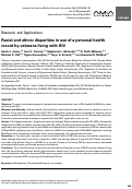 Cover page: Racial and ethnic disparities in use of a personal health record by veterans living with HIV.