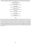 Cover page: Effect of morphine administration on human social motivation during stress