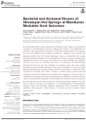 Cover page: Bacterial and Archaeal Viruses of Himalayan Hot Springs at Manikaran Modulate Host Genomes