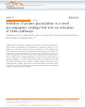 Cover page: Inhibition of protein glycosylation is a novel pro-angiogenic strategy that acts via activation of stress pathways