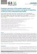 Cover page: Population genomics of Drosophila suzukii reveal longitudinal population structure and signals of migrations in and out of the continental United States.