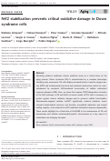 Cover page: Nrf2 stabilization prevents critical oxidative damage in Down syndrome cells