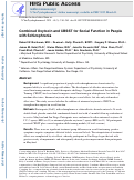 Cover page: Combined Oxytocin and Cognitive Behavioral Social Skills Training for Social Function in People With Schizophrenia.