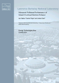 Cover page: Measured Pollutant Performance of Island Overhead Kitchen Exhaust