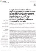 Cover page: Longitudinal Evolution of Bone Microarchitecture and Bone Strength in Type 2 Diabetic Postmenopausal Women With and Without History of Fragility Fractures—A 5-Year Follow-Up Study Using High Resolution Peripheral Quantitative Computed Tomography