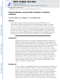 Cover page: Financial Distress among Pacific Islanders in Southern California.