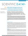 Cover page: Microbial metagenomes and metatranscriptomes during a coastal phytoplankton bloom