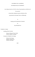 Cover page: Event Representation and Verb Learning: Integrating Brain and Behavioral Development /