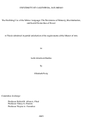 Cover page: The declining use of the Mixtec language : the persistence of memory, discrimination, and social hierarchies of power