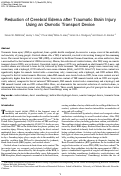 Cover page: Reduction of Cerebral Edema after Traumatic Brain Injury Using an Osmotic Transport Device