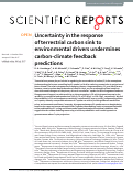 Cover page: Uncertainty in the response of terrestrial carbon sink to environmental drivers undermines carbon-climate feedback predictions