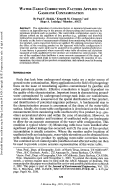 Cover page: WaterTable Correction Factors Applied to Gasoline Contamination