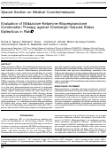 Cover page: Evaluation of Midazolam-Ketamine-Allopregnanolone Combination Therapy against Cholinergic-Induced Status Epilepticus in Rats.