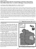 Cover page: Risks Associated with the Transmission of Bovine Tuberculosis from White-Tailed Deer to Cattle in Michigan:  Current Research