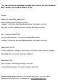 Cover page: Nursing Practice, Knowledge, Attitudes and Perceived Barriers to Evidence-Based Practice at an Academic Medical Center