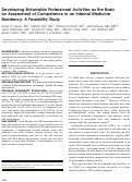 Cover page: Developing entrustable professional activities as the basis for assessment of competence in an internal medicine residency: a feasibility study.