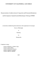 Cover page: Characterization of ambient aerosol composition and formation mechanisms and development of quantification methodologies utilizing ATOFMS