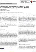 Cover page: Measurement of the production cross section of a W boson in association with two b jets in pp collisions at s=8TeV