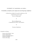 Cover page: Probability estimation and compression involving large alphabets