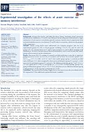 Cover page: Experimental investigation of the effects of acute exercise on memory interference