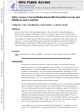 Cover page: Ethics Issues in Social Media–Based HIV Prevention in Low- and Middle-Income Countries