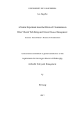 Cover page: A Natural Experiment about the Effects of Urbanization on Elders’ Mental Well-Being and Chronic Disease Management: Lessons from China’s Passive Urbanization