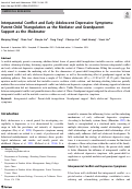 Cover page: Interparental Conflict and Early Adolescent Depressive Symptoms: Parent-Child Triangulation as the Mediator and Grandparent Support as the Moderator.