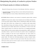 Cover page: Manipulating the polarity of conductive polymer binders for Si-based anodes in lithium-ion batteries