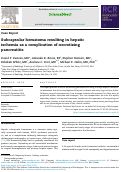 Cover page: Subcapsular hematoma resulting in hepatic ischemia as a complication of necrotizing pancreatitis.