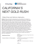 Cover page: California's Next Gold Rush: Chilean Lithium and California Climate Policy