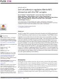 Cover page: Cell-cell adhesion regulates Merlin/NF2 interaction with the PAF complex