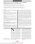 Cover page: Progressive cerebral volume loss in human immunodeficiency virus infection: a longitudinal volumetric magnetic resonance imaging study. HIV Neurobehavioral Research Center Group.