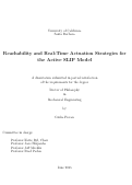 Cover page: Reachability and Real-Time Actuation Strategies for the Active SLIP Model